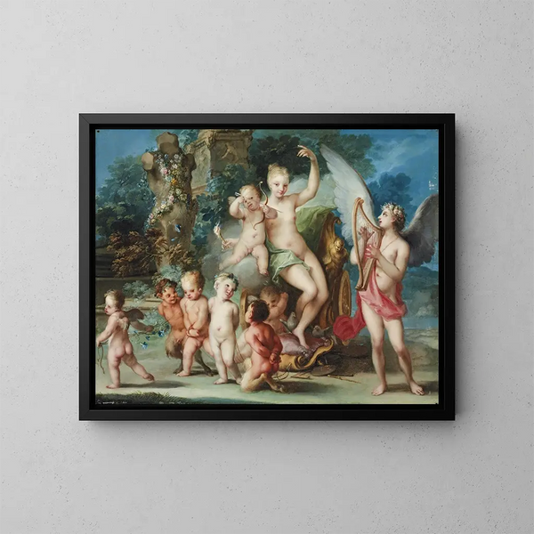 El Triunfo de Venus y Cupido - Ignazio Stern — cuadro enmarcado en la pared