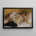 The artist's wife Natalia Nordman sleeping - Ilya Efimovich Repin — framed artwork on a wall