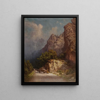 Ilya Nikolaevich Zankovsky - OxDrawn Cart In The Mountains.webp