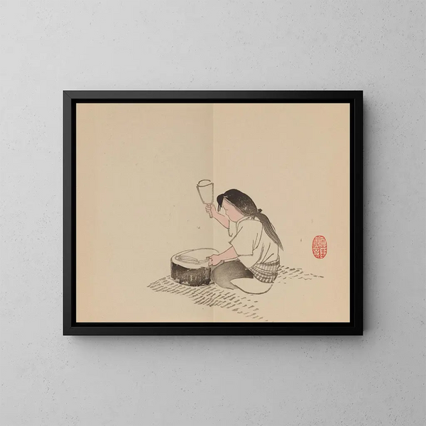 Keinen shugajō Pl. 78 - Imao Keinen — framed artwork on a wall