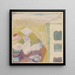 interior con reloj - Paul Klee — cuadro enmarcado en la pared