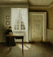 interior con una dama - Vilhelm Hammershøi — vista de la obra