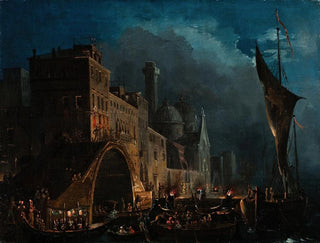 Ippolito Caffi - A Venetian Gala Night.webp
