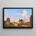 View of the Roman Forum with the Arch of Constantine - Ippolito Caffi — framed artwork on a wall