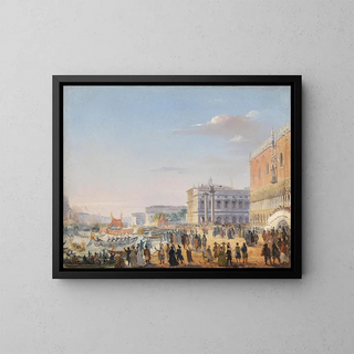 Ippolito Caffi - Ankunft Franz Joseph und Elisabeth in Venedig.webp