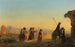 Roma, la Vía Appia al amanecer - Ippolito Caffi — vista de la obra