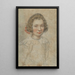 Retrato de una joven - Ippolito Leoni — cuadro enmarcado en la pared