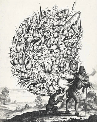 Isaac Briot - Boeket op rug van marskramer.webp