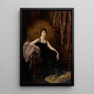 Isaac Cohen - Portrait of an elegant lady and her dog.webp