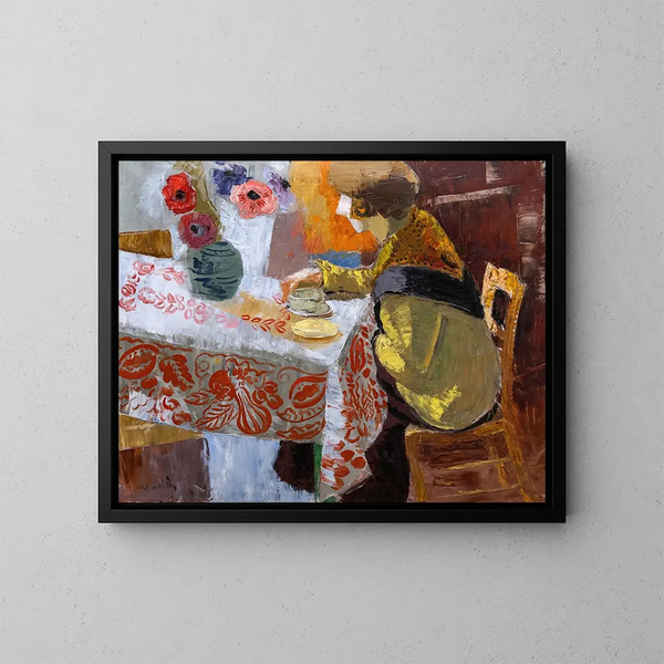 Breakfast Painting - Isaac Grünewald — framed artwork on a wall