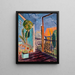 View from the studio window - Isaac Grünewald — framed artwork on a wall