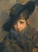 Una dama con sombrero y cuello de piel - Isaac Israëls — vista de la obra