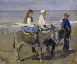 Isaac Israls - Boy and Girl on Donkeys.webp