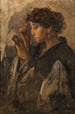 Dama con un espejo de mano - Isaac Israëls — vista de la obra