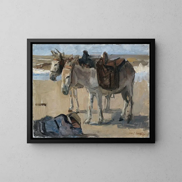 Dos burros - Isaac Israëls — cuadro enmarcado en la pared