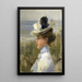Young woman looking at the sea - Isaac Israëls — framed artwork on a wall