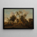 Paisaje boscoso con viajeros y jinetes - Isaac Koene — cuadro enmarcado en la pared