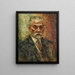 Retrato de hombre - Isaac Ryback — cuadro enmarcado en la pared