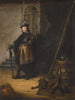 Un oficial de pie en una sala de guardia frente a una puerta - Isaac de Jouderville — vista de la obra