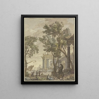 Isaac de Moucheron - Antique seaport.webp