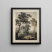 Paisaje arcadiano con arquitectura de palacio - Isaac de Moucheron — cuadro enmarcado en la pared