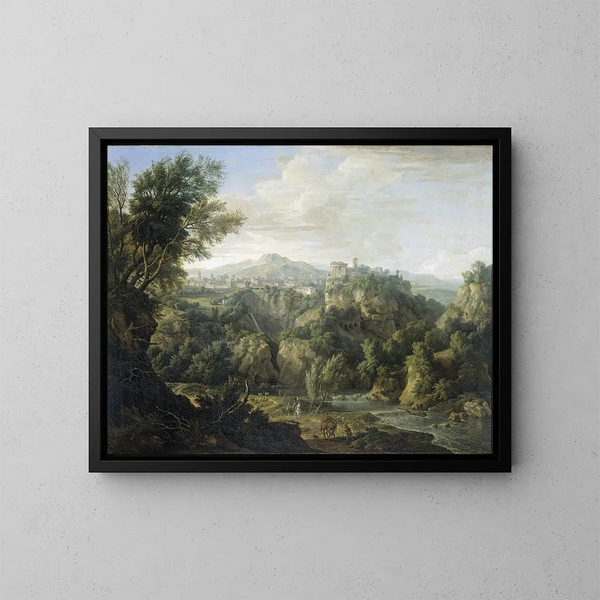 View of Tivoli - Isaac de Moucheron — framed artwork on a wall