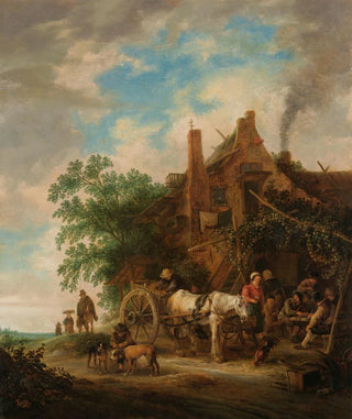 Isaac van Ostade - Country inn with horse and wagon.webp