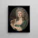 retrato presunto de Rosalie Dugazon 1755-1821 cantante - Isabelle Pinson — cuadro enmarcado en la pared