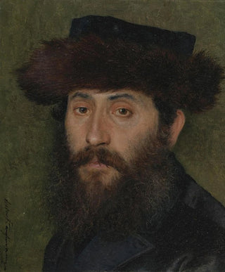 Isidor Kaufmann - Portrait of a man with streimel.webp