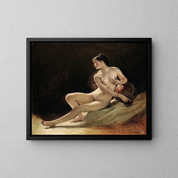 Study for the figure of the Seine for the Opéra Garnier in Paris - Isidore Pils — framed artwork on a wall