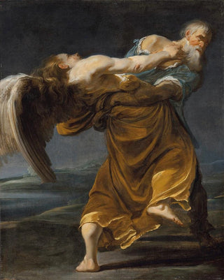 Italian School - Jacob wrestling with the angel.webp