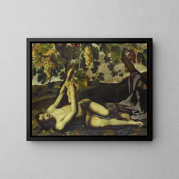 The Young Bacchus - Italian School — framed artwork on a wall