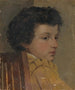Joven niño de perfil - Escuela italiana — vista de la obra