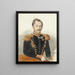retrato del general Daniel Alexandrovitch Gershtentsveig - Ivan Alexeevich Nechaev — cuadro enmarcado en la pared