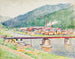 Landscape painting with view of the bridge over the river grska - Ivan Ivanec — artwork view