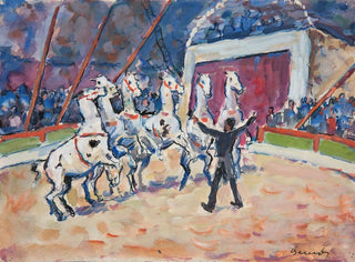 Ivan Ivanec - Scena z cyrku  pokaz tresury koni.webp
