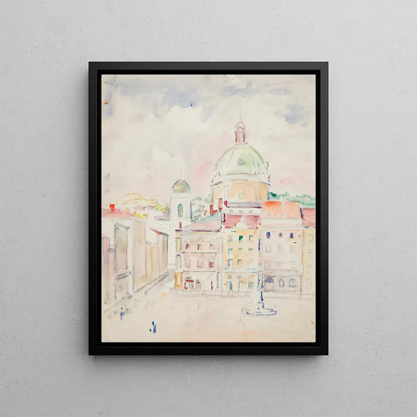 Ivan Ivanec - widok na fragment Rynku i koci Dominikanw.webp