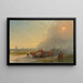 Chariots à bœufs dans la steppe ukrainienne - Ivan Konstantinovich Aivazovsky — framed artwork on a wall