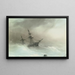 Ship in a Stormy Sea - Ivan Konstantinovich Aivazovsky — framed artwork on a wall