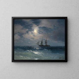 Ivan Konstantinovich Aivazovsky - The Brig Mercury In Moonlight.webp