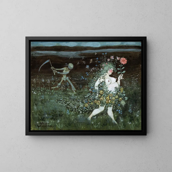 La vida y la muerte - Ivar Arosenius — cuadro enmarcado en la pared