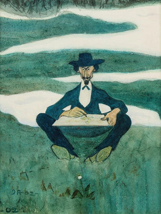 Ivar Arosenius - The First Flower of Spring Portrait of Ole Kruse.webp