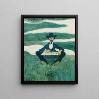 Ivar Arosenius - The First Flower of Spring Portrait of Ole Kruse.webp