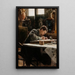 an artist drawing Victor Andrn - Ivar Nyberg — framed artwork on a wall