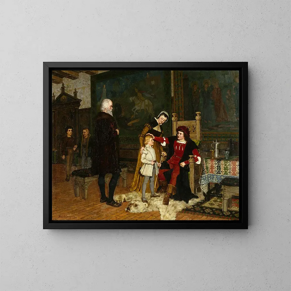 El rey Gustavo Vasa de Suecia presentado al rey Hans - JAG Acke — cuadro enmarcado en la pared