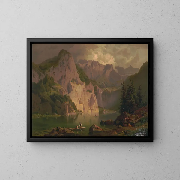 Lago Obersee cerca de Berchtesgaden - J.C. Berke — cuadro enmarcado en la pared