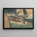 Course around the lighthouse boat - Jo Davidson — framed artwork on a wall