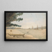 View of a Dutch establishment with fort and port in Indonesia - J G van der Does — framed artwork on a wall