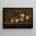 Naturaleza muerta con frutas - J. Morell — cuadro enmarcado en la pared
