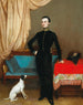 Portrait of a law student at Saint Petersburg University with a dog - J. Sidko — artwork view